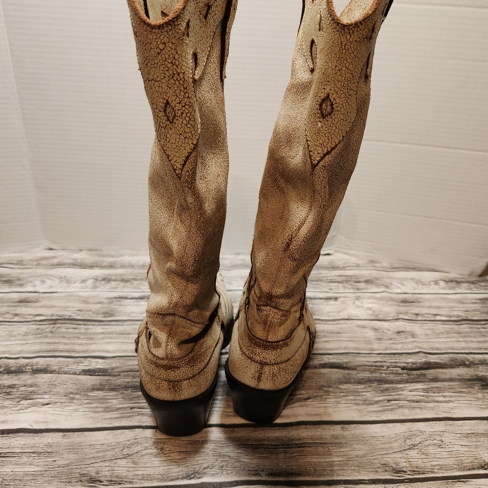 Mia Rhinestone Crinkle boots - Picture 4 of 11